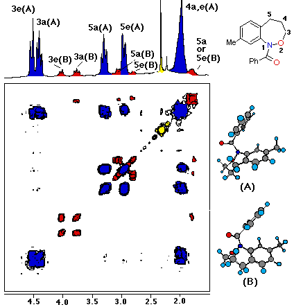 COSY spectrum of 8-methylbenzoylbenzoxazepine (3)
