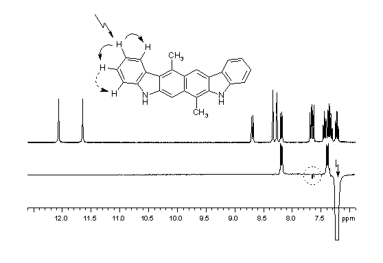 NOE spectrum, compound 7