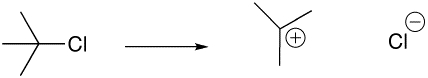 SN-1 Reaction. Click on image to see  3D model