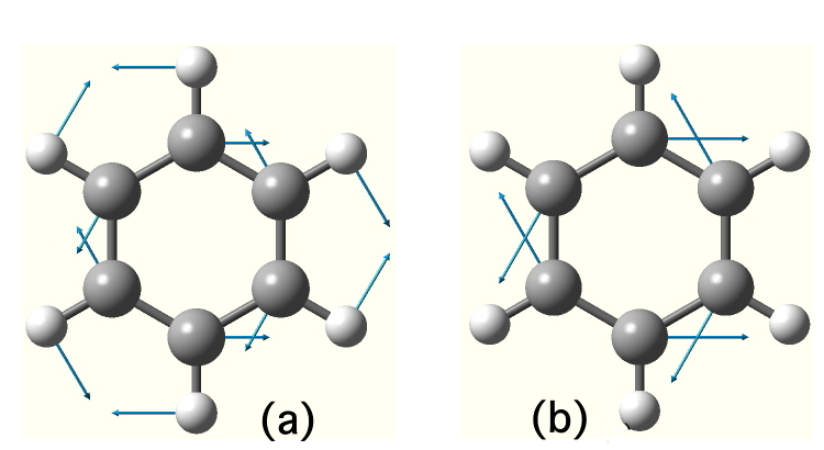 The b2u modes in benzene