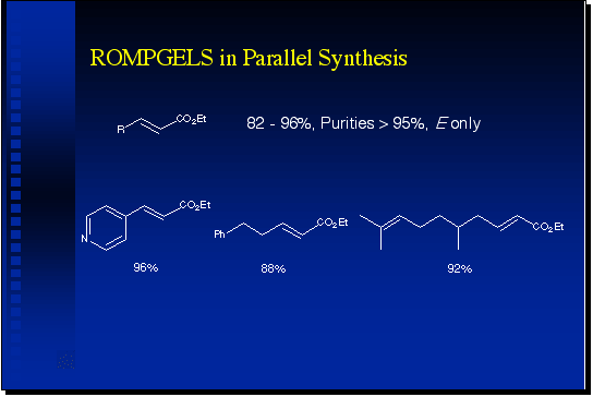 ROMPGels in parallel synthesis