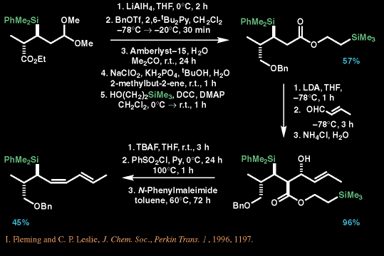 1,6 Control - setting up the pentadienylsilane 