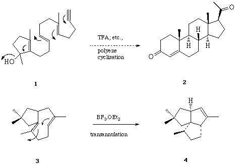 Progesterone and Pentalenene syntheses