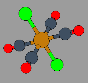 Trans isomer of W(CO)4Cl2